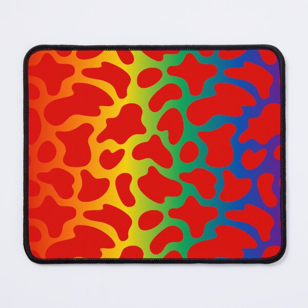 Item preview, Modern Graphic Cow Print Pattern | Rainbow & Red designed and sold by Frohyou.