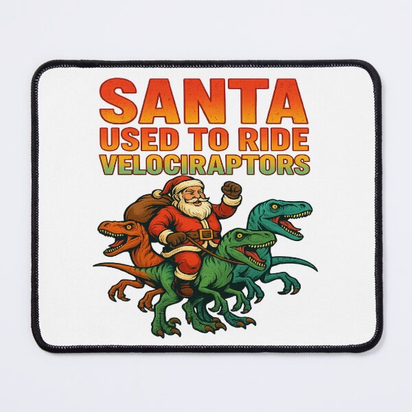 Item preview, Santa Used To Ride Velociraptors Dinosaur Christmas designed and sold by ColeLaniTrading.