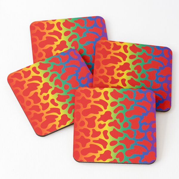 Item preview, Modern Graphic Cow Print Pattern | Rainbow & Red designed and sold by Frohyou.