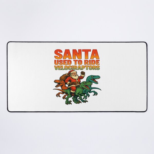 Item preview, Santa Used To Ride Velociraptors Dinosaur Christmas designed and sold by ColeLaniTrading.