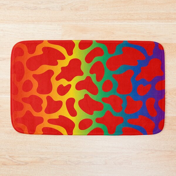 Item preview, Modern Graphic Cow Print Pattern | Rainbow & Red designed and sold by Frohyou.