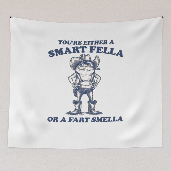 Item preview, Are You A Smart Fella Or Fart Smella Vintage Style Shirt Vintage Retro Funny Frog Shirt Frog Meme designed and sold by DheninStudio.