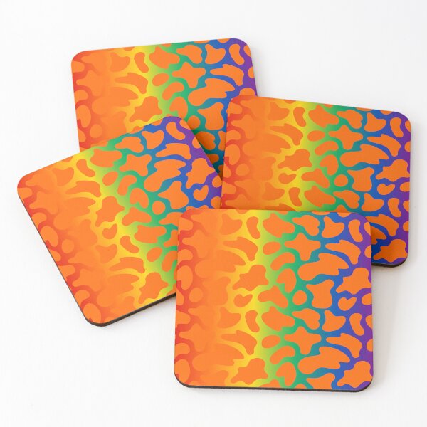 Item preview, Modern Graphic Cow Print Pattern | Rainbow & Orange designed and sold by Frohyou.
