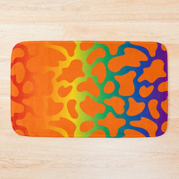 Item preview, Modern Graphic Cow Print Pattern | Rainbow & Orange designed and sold by Frohyou.