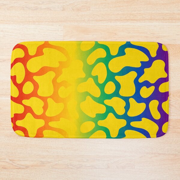 Item preview, Modern Graphic Cow Print Pattern | Rainbow & Yellow designed and sold by Frohyou.