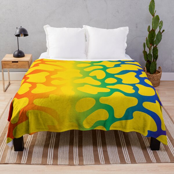 Item preview, Modern Graphic Cow Print Pattern | Rainbow & Yellow designed and sold by Frohyou.