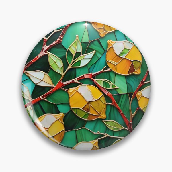 Item preview, Stained Glass Lemon Wreath: Sicilian Mosaic Panel designed and sold by Serene Strokes Art.