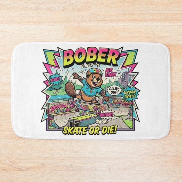 Item preview, BOBER Retro 90s Skate Beaver - Skate or Die! 2 Redwolfblack  designed and sold by RedWolfDisigne.