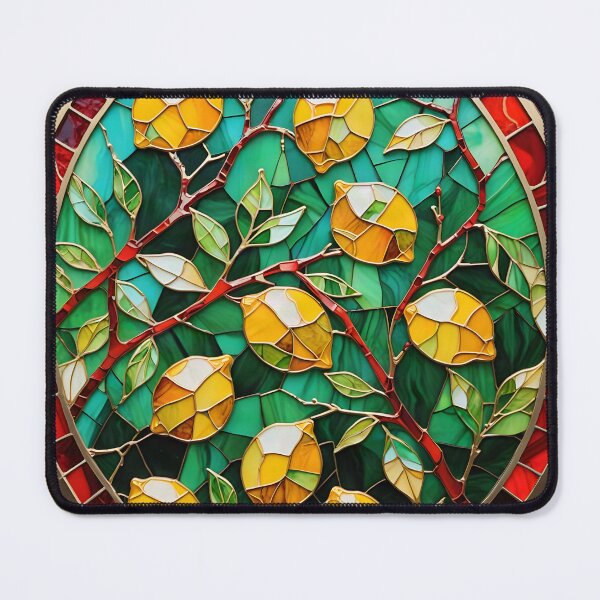 Item preview, Stained Glass Lemon Wreath: Sicilian Mosaic Panel designed and sold by Serene Strokes Art.