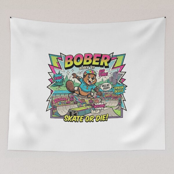 Item preview, BOBER Retro 90s Skate Beaver - Skate or Die! 2 Redwolfblack  designed and sold by RedWolfDisigne.