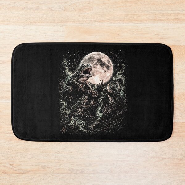 Item preview, Mystical Frogs Under the Full Moon – Gothic Celestial Night designed and sold by SOUFIANE1991.