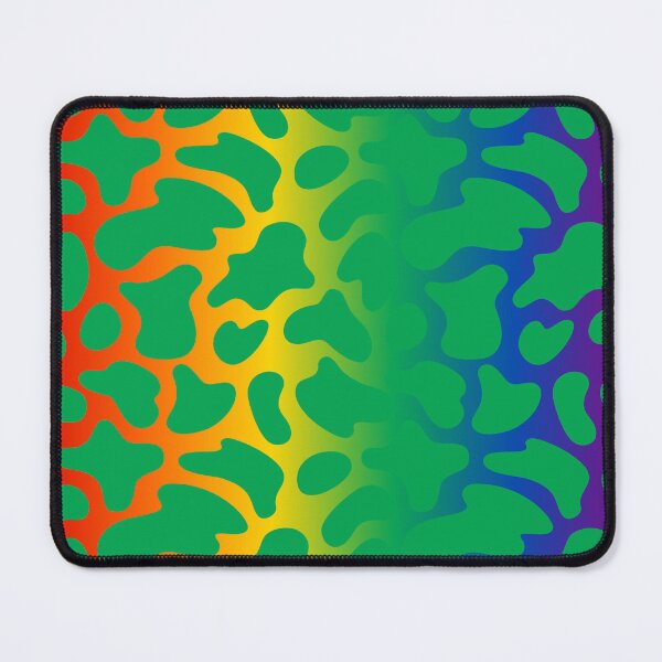 Item preview, Modern Graphic Cow Print Pattern | Rainbow & Green designed and sold by Frohyou.