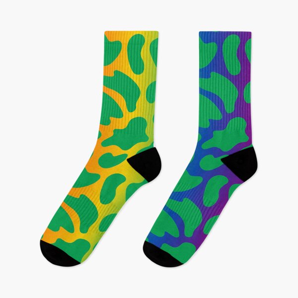 Item preview, Modern Graphic Cow Print Pattern | Rainbow & Green designed and sold by Frohyou.
