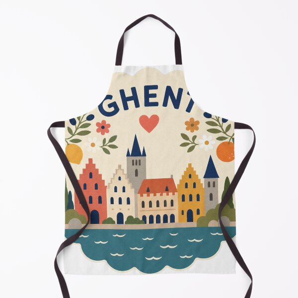 Item preview, Ghent Belgium Travel Souvenir Modern Folk Art designed and sold by VisualArtsOasis.