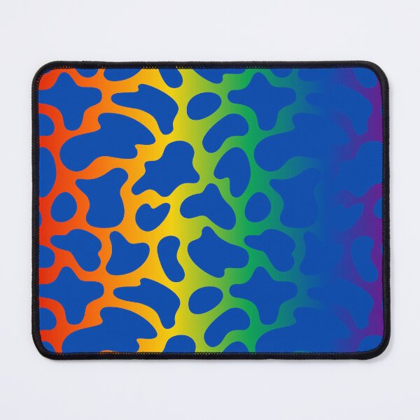 Item preview, Modern Graphic Cow Print Pattern | Rainbow & Blue designed and sold by Frohyou.