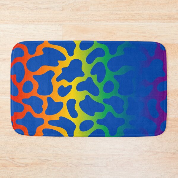 Item preview, Modern Graphic Cow Print Pattern | Rainbow & Blue designed and sold by Frohyou.