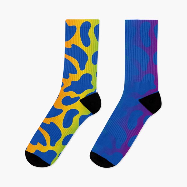 Item preview, Modern Graphic Cow Print Pattern | Rainbow & Blue designed and sold by Frohyou.