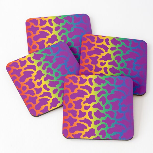 Item preview, Modern Graphic Cow Print Pattern | Rainbow & Purple designed and sold by Frohyou.