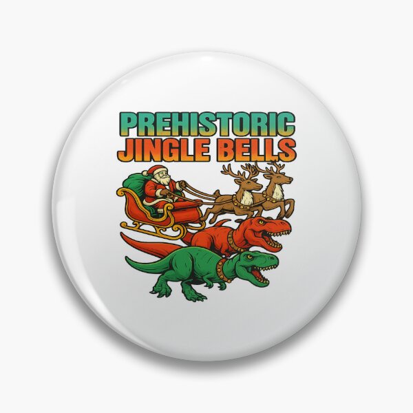 Item preview, Prehistoric Jingle Bells Dinosaur Santa Reindeer Christmas designed and sold by ColeLaniTrading.