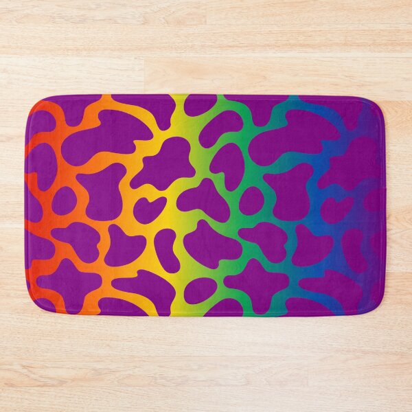 Item preview, Modern Graphic Cow Print Pattern | Rainbow & Purple designed and sold by Frohyou.