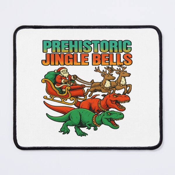 Item preview, Prehistoric Jingle Bells Dinosaur Santa Reindeer Christmas designed and sold by ColeLaniTrading.