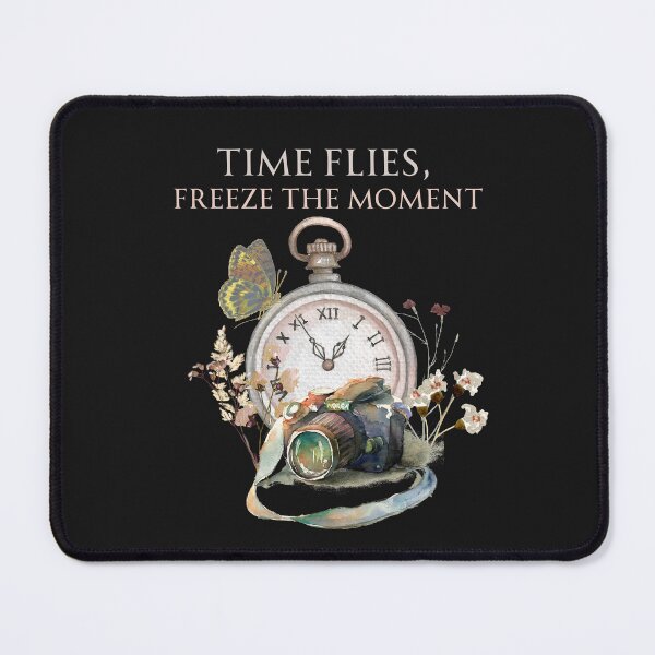 Item preview, Time Flies Freeze The Moment Vintage Camera & Pocket Watch Aesthetic designed and sold by TD-series.