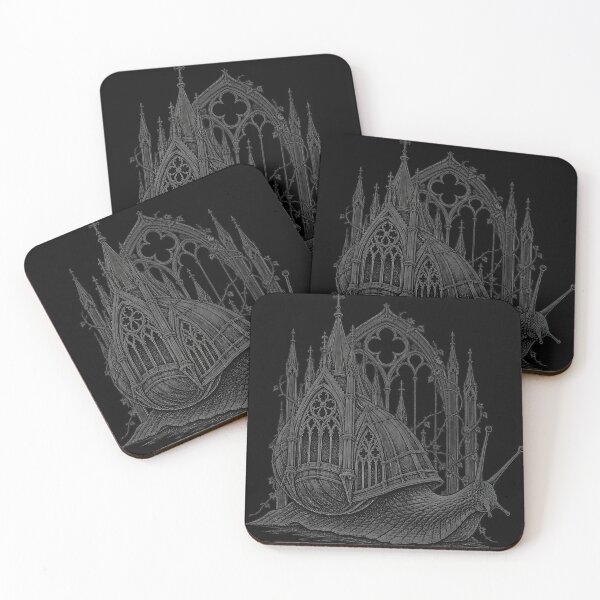 Item preview, Gothic Cathedral Snail – Victorian Dark Art Engraving designed and sold by laika-et-al.