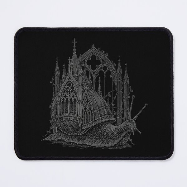 Item preview, Gothic Cathedral Snail – Victorian Dark Art Engraving designed and sold by laika-et-al.