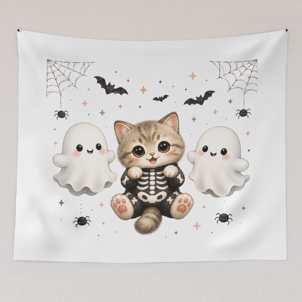 Item preview, Cute Halloween Ghost Cat Costume designed and sold by Moochie Studios.