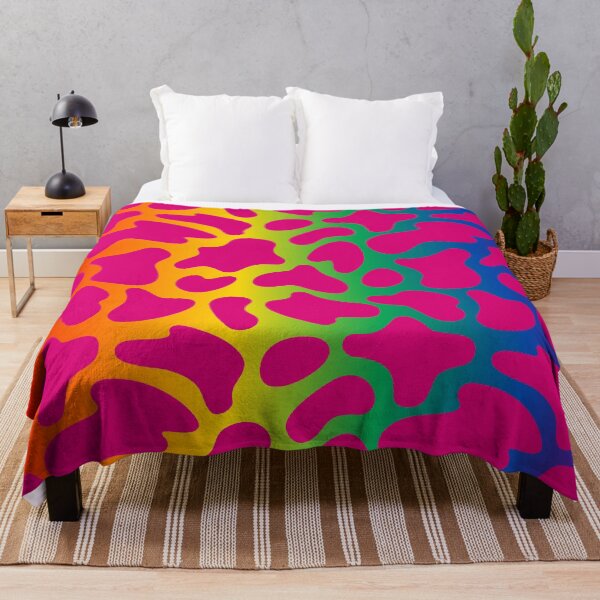 Item preview, Modern Graphic Cow Print Pattern | Rainbow & Pink designed and sold by Frohyou.