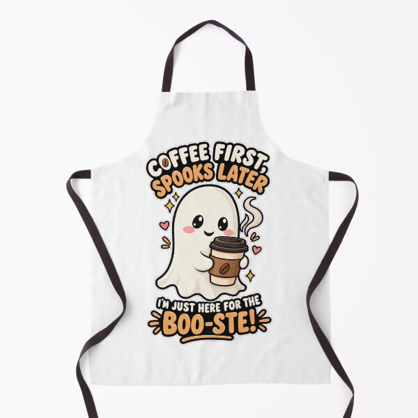 Item preview, Cute Coffee Ghost Halloween Sticker – Coffee First, Spooks Later | Funny Kawaii Ghost Design designed and sold by Moanx Store.