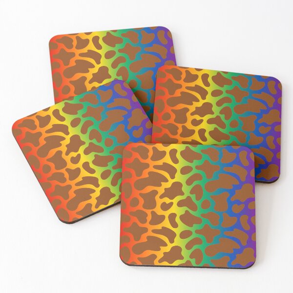 Item preview, Modern Graphic Cow Print Pattern | Rainbow & Brown designed and sold by Frohyou.