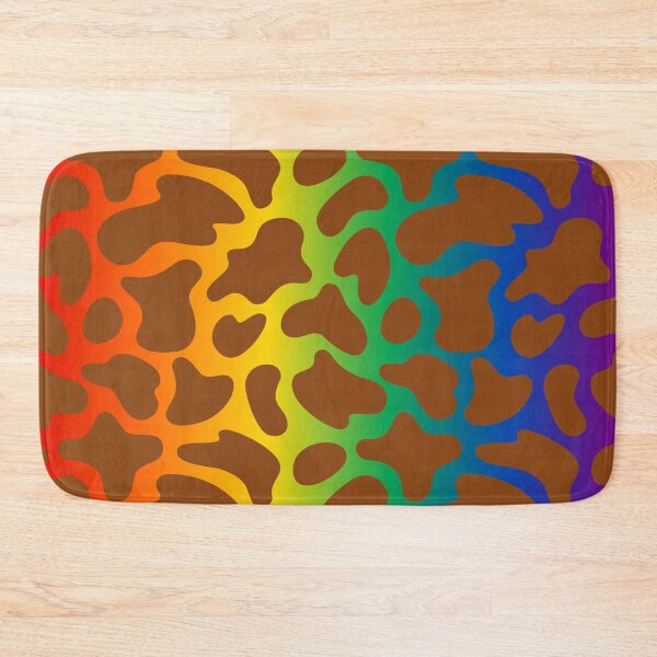 Item preview, Modern Graphic Cow Print Pattern | Rainbow & Brown designed and sold by Frohyou.