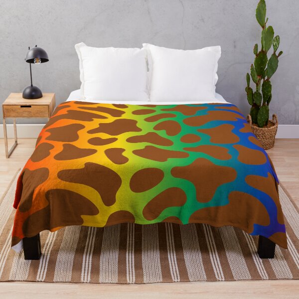 Item preview, Modern Graphic Cow Print Pattern | Rainbow & Brown designed and sold by Frohyou.