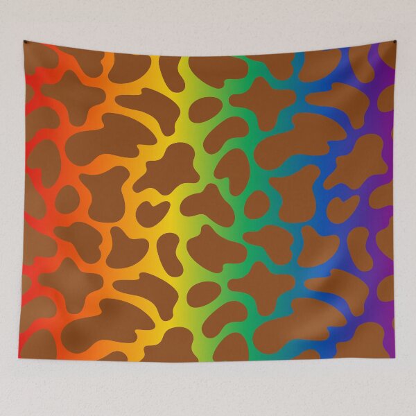 Item preview, Modern Graphic Cow Print Pattern | Rainbow & Brown designed and sold by Frohyou.