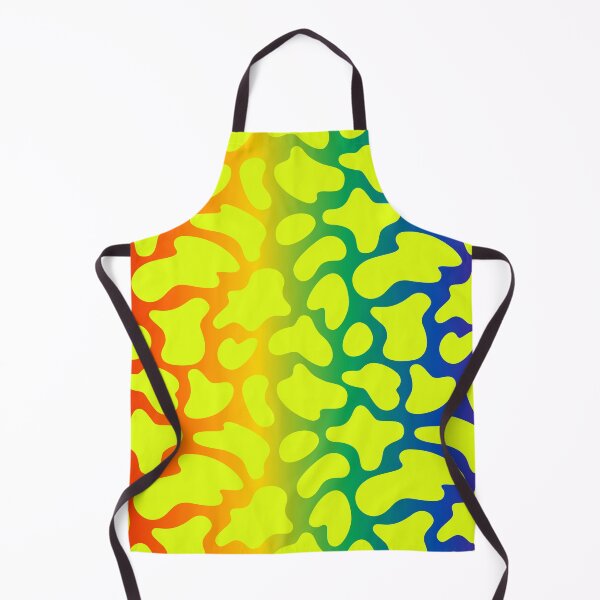Item preview, Modern Graphic Cow Print Pattern | Rainbow & Chartreuse designed and sold by Frohyou.