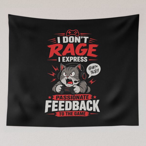 Item preview, I Don’t Rage I Express Passionate Feedback – Funny Gamer Gaming Humor T-Shirt designed and sold by mraihan.