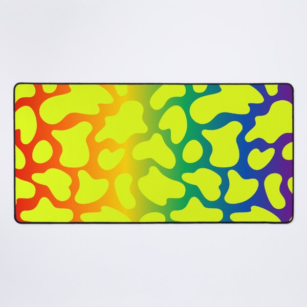 Item preview, Modern Graphic Cow Print Pattern | Rainbow & Chartreuse designed and sold by Frohyou.