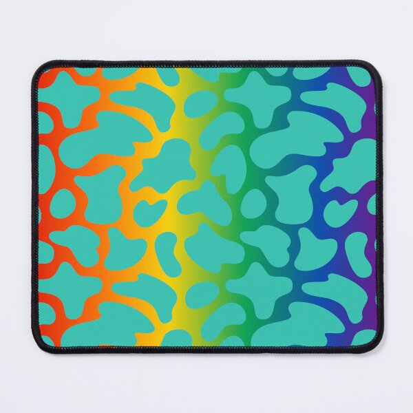 Item preview, Modern Graphic Cow Print Pattern | Rainbow & Teal designed and sold by Frohyou.