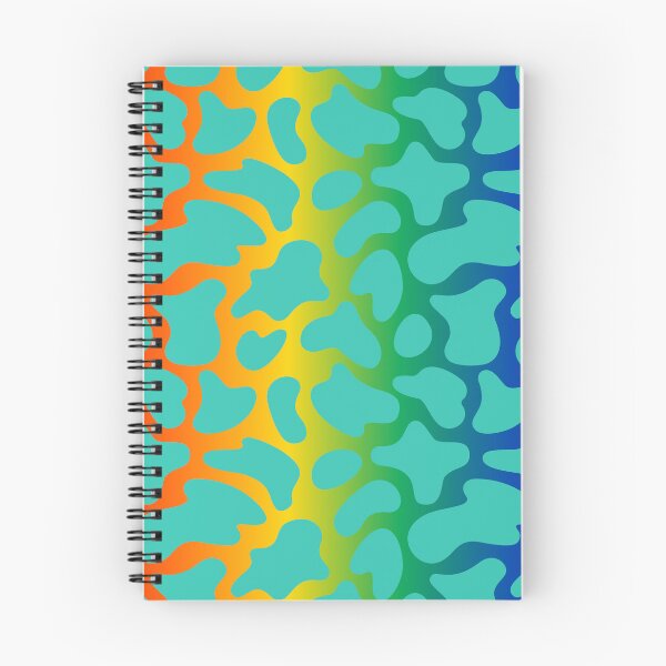 Item preview, Modern Graphic Cow Print Pattern | Rainbow & Teal designed and sold by Frohyou.