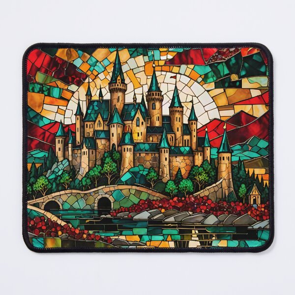 Item preview, Stained Glass Kingdom: Fantasy Castle Mosaic designed and sold by Serene Strokes Art.