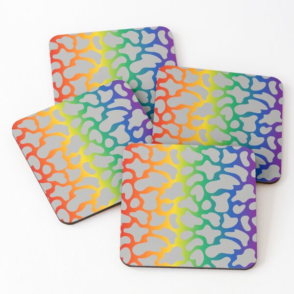 Item preview, Modern Graphic Cow Print Pattern | Rainbow & Gray designed and sold by Frohyou.