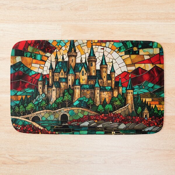 Item preview, Stained Glass Kingdom: Fantasy Castle Mosaic designed and sold by Serene Strokes Art.