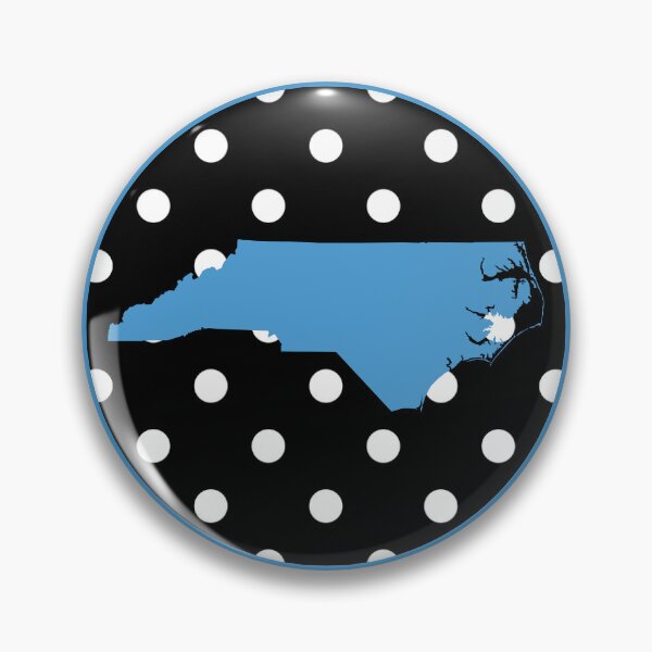 Item preview, UNC NC Outline Tailgate Button designed and sold by livrobdesign.