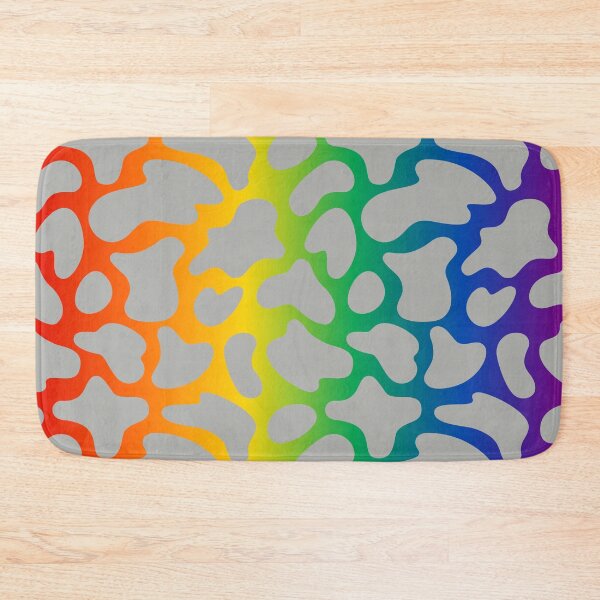 Item preview, Modern Graphic Cow Print Pattern | Rainbow & Gray designed and sold by Frohyou.
