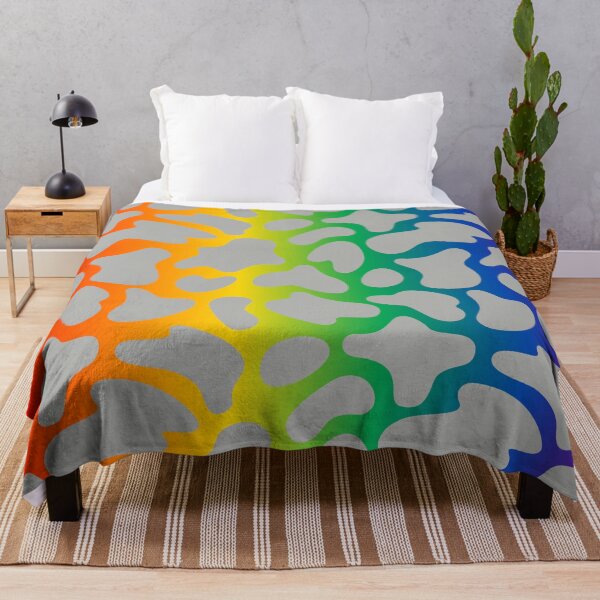 Item preview, Modern Graphic Cow Print Pattern | Rainbow & Gray designed and sold by Frohyou.