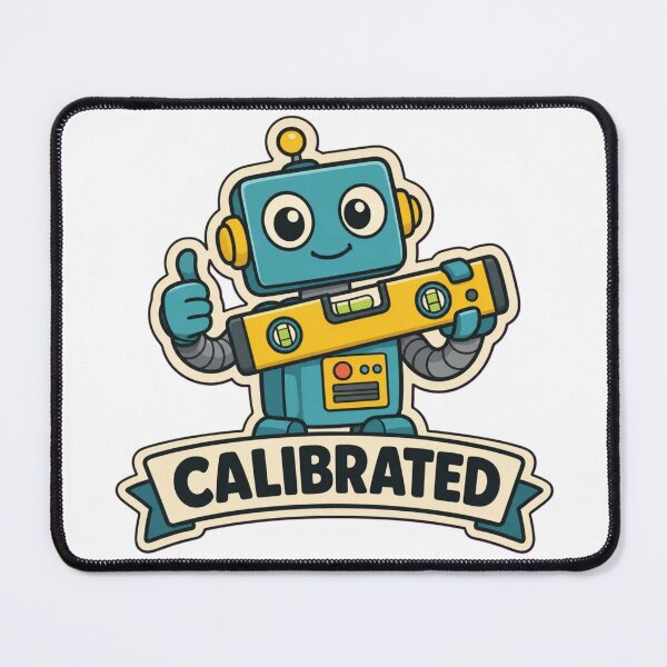 Item preview, Calibrated By Vibes | Funny Robotics Mechatronics Humour designed and sold by DebugLab.