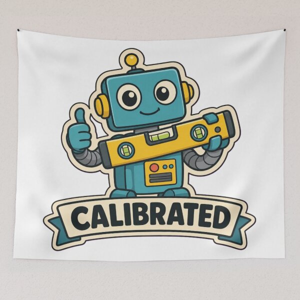 Item preview, Calibrated By Vibes | Funny Robotics Mechatronics Humour designed and sold by DebugLab.