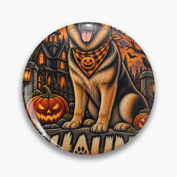 Item preview, The Haunt Stops Here German Shepherd Halloween Guard Dog Shirt designed and sold by KnrNazimTHRE4DS.