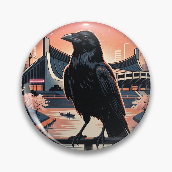 Item preview, Vintage Tokyo Black Crow Travel Art designed and sold by ZUMERI.